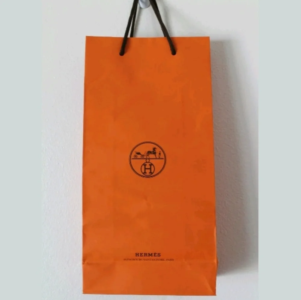Authentic Hermes Paris Paper Shopping Bag w/‎ rope